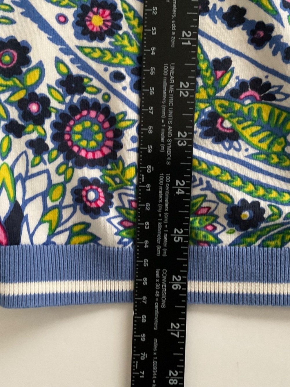 Talbots Paisley Floral Button Front Cardigan Sweater XL Blue Mature Coastal Chic - Picture 5 of 10